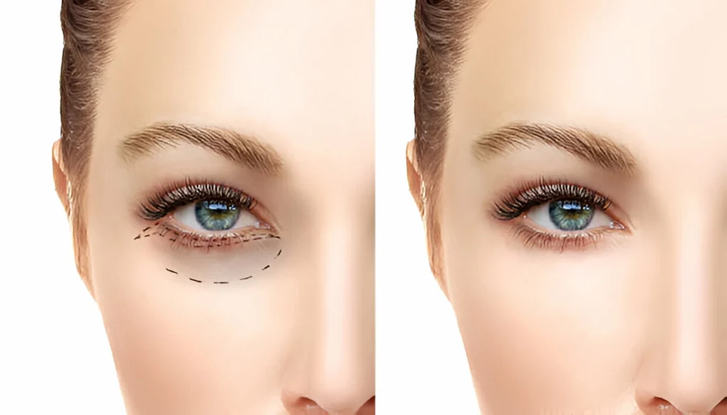PRF for Under eye bags before an after