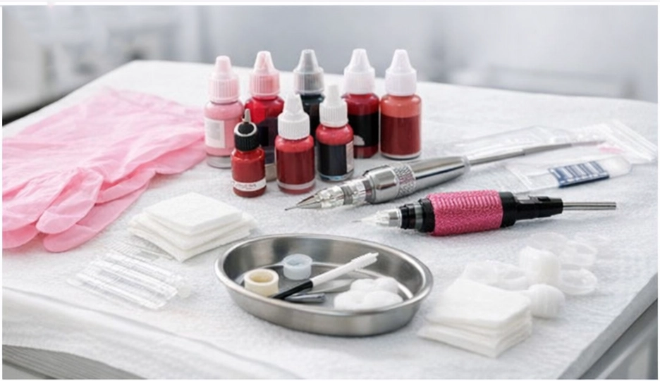 lip blushing semi permanent cosmetic tattoo natural tint