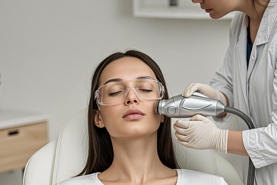 ablative laser resurfacing treatment illustration