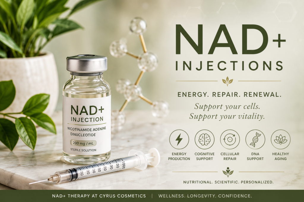 Subcutaneous NAD+ injections